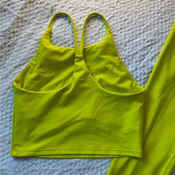 Old Navy Neon Yellow Active Powersoft Activewear Legging & Sports Bra Set - Picture 7 of 10